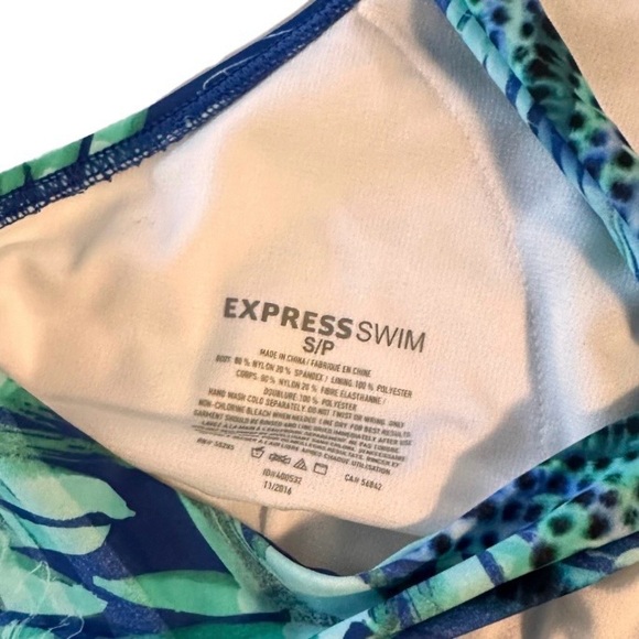 Express High Neck Halter Bikini Top with Three Strap Cut-Out Bottom - Picture 11 of 12